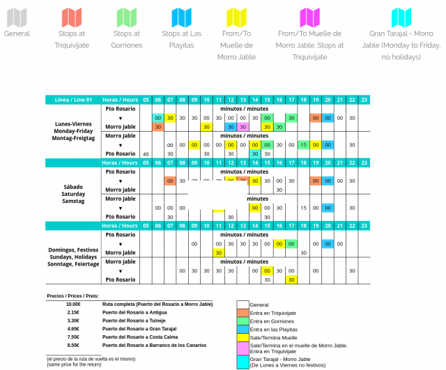 Bus Puerto del Rosario to Morro Jable (Bus 1)